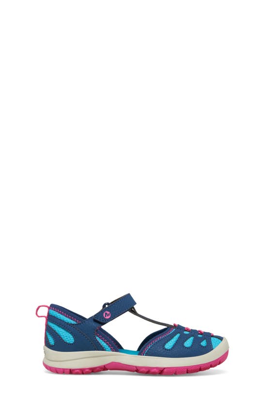 Shop Merrell Kids' Hydro Lily Sandal In Navy/ Turquoise