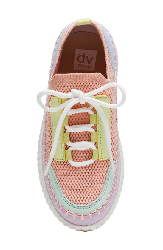 Shop Dolce Vita Dv By  Kids' Feenyx Colorblocked Sneaker In Sorbet