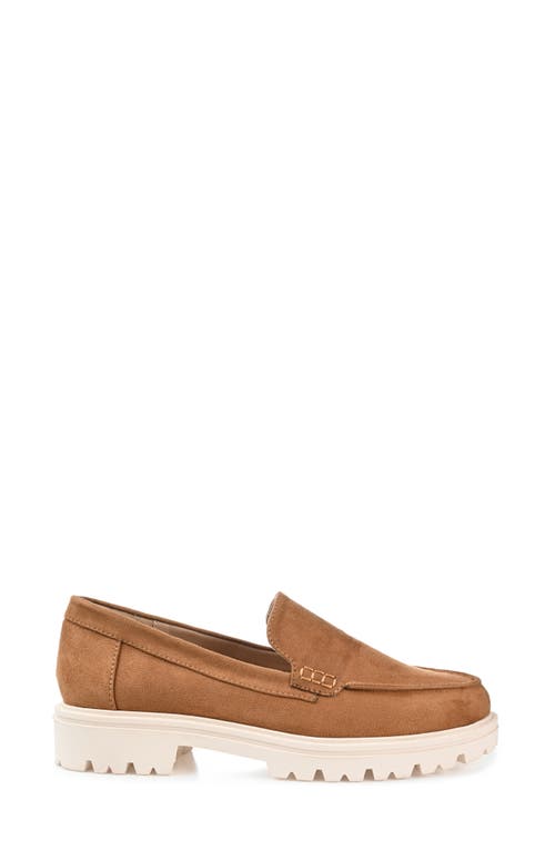 Shop Journee Collection Ericka Lug Sole Platform Loafer In Tan