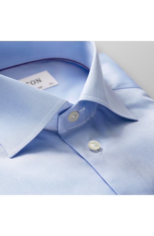 Shop Eton Contemporary Fit Twill Dress Shirt In Bluednu