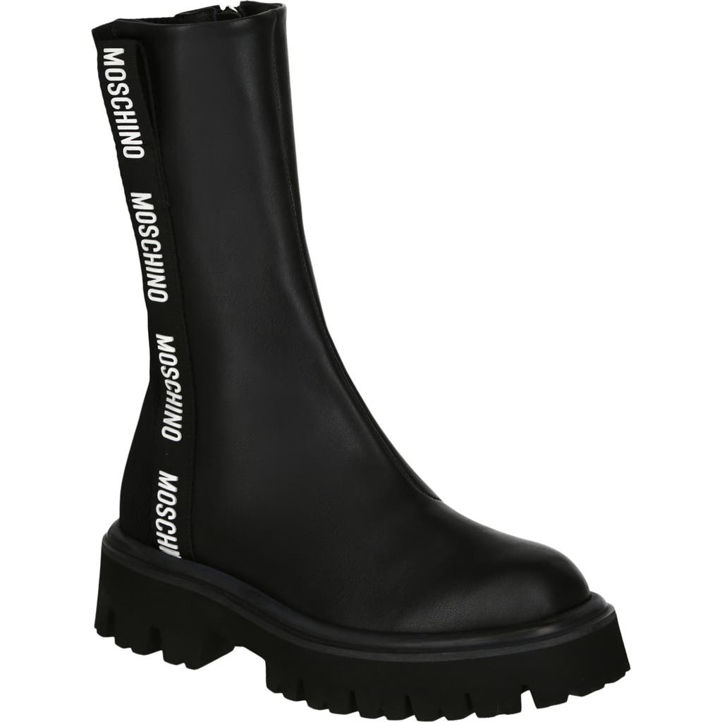 Moschino Woman Ankle Boots Black Size 8 Textile Fibers In Black