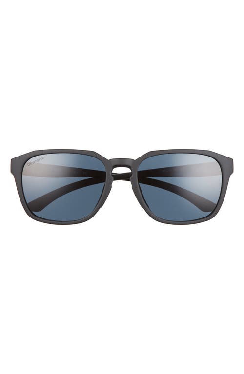 Smith Contour 56mm Polarized Square Sunglasses In Matte Black/black