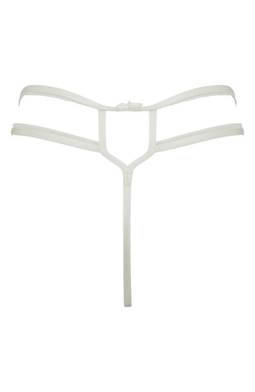 Shop Love, Vera Strappy Satin & Lace G-string In Ivory