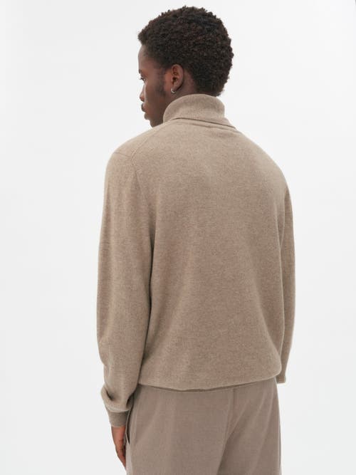 Shop Gobi Cashmere Turtle Neck In Taupe