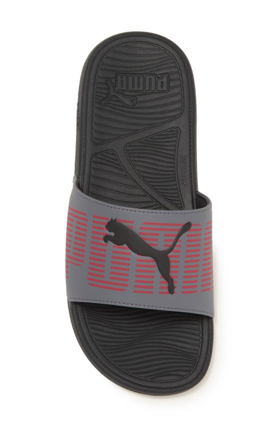 Shop Puma Cool Cat 2.0 Triple Vision Slide Sandal In Cool Dark Gray-red- Black