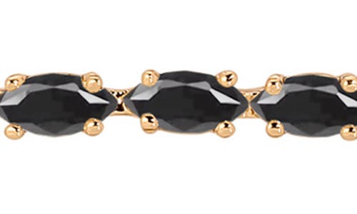 Ettika Dainty Marquise Frontal Hoop Earrings In Black