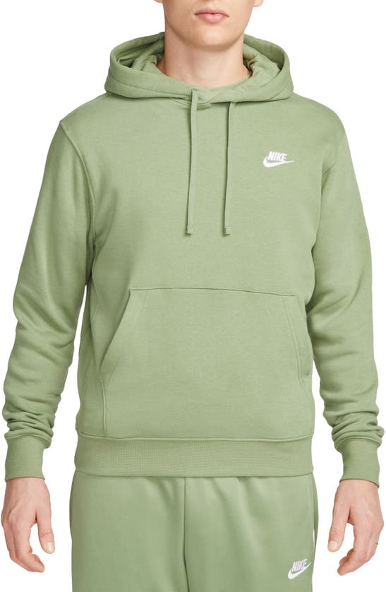 Nike Sportswear Club Hoodie In Oil Green/ Oil Green/ White | ModeSens
