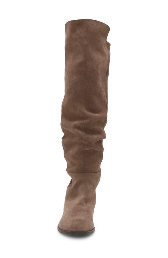Lucky Brand Calypsow Suede Slouch Boot In Falcon