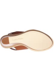 Calvin Klein 'Perdita' Platform Wedge Leather Sandal (Women) | Nordstrom