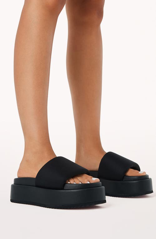 Shop Billini Gloria Platform Slide Sandal In Black Neoprene