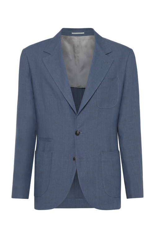 Shop Brunello Cucinelli Deconstructed Blazer In Indigo