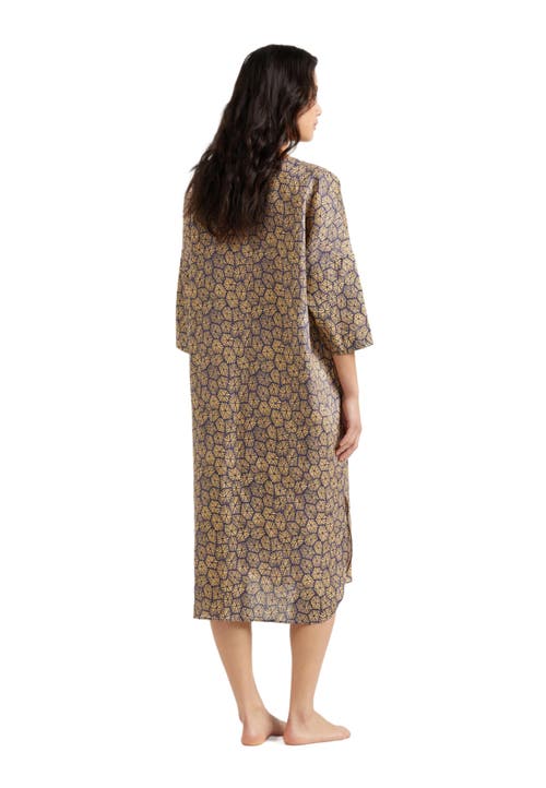 Vilebrequin Carapaces Linen Dress In Bleu Marine