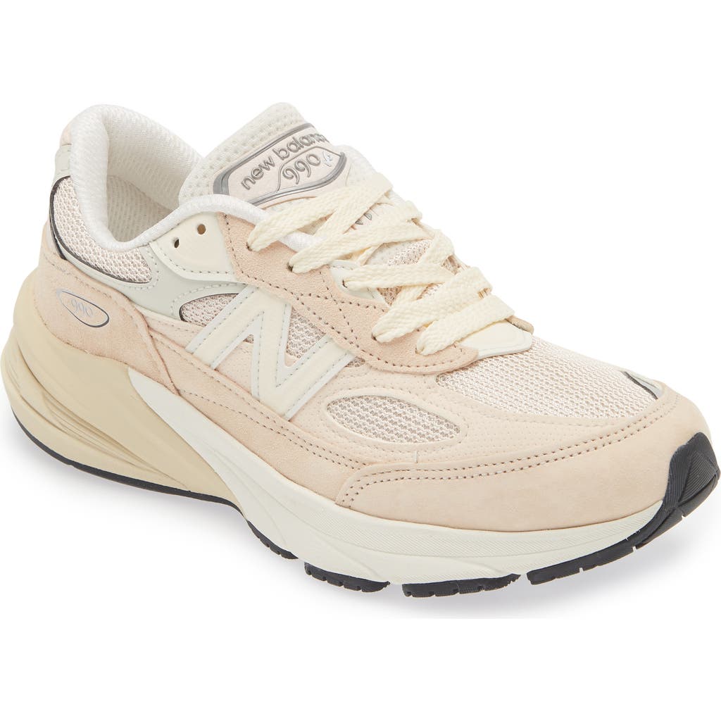 New Balance 990 V6 Core Running Shoe In Vintage Rose/sea Salt
