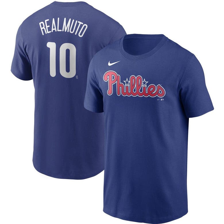 Men's Nike Rhys Hoskins Royal Philadelphia Phillies Name & Number T-Shirt