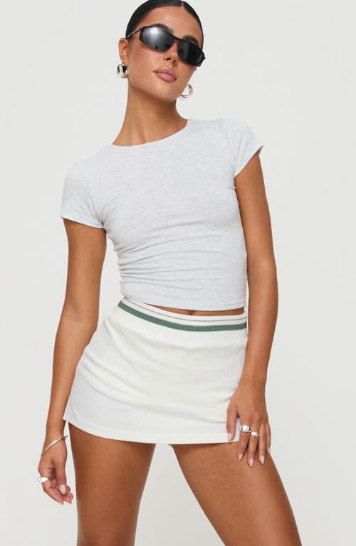 Princess Polly Emberia Recycled Cotton Miniskort In White