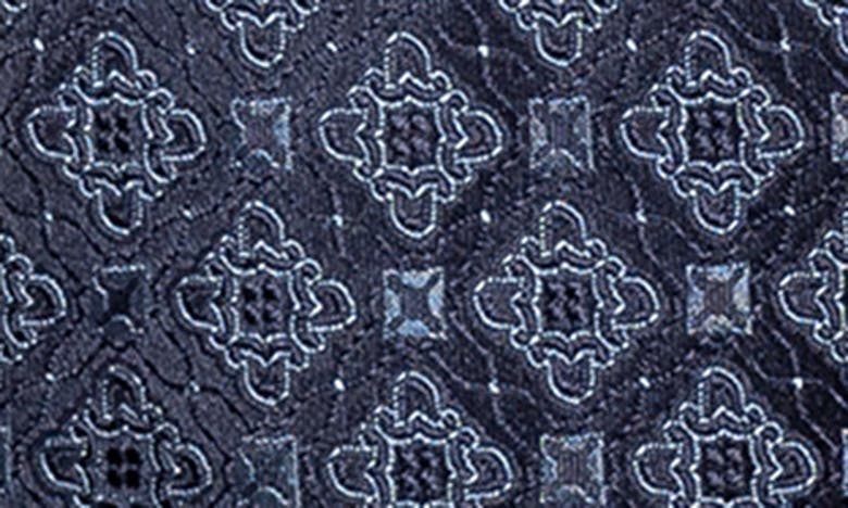 Shop Eton Geometric Medallion Silk Tie In Navy