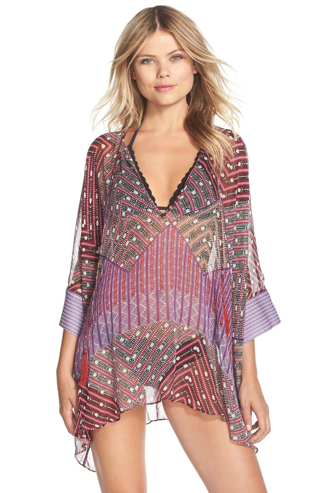 sheer caftan cover up