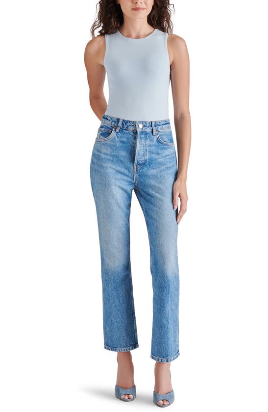 Shop Steve Madden Sleeveless Bodysuit In Sky Blue