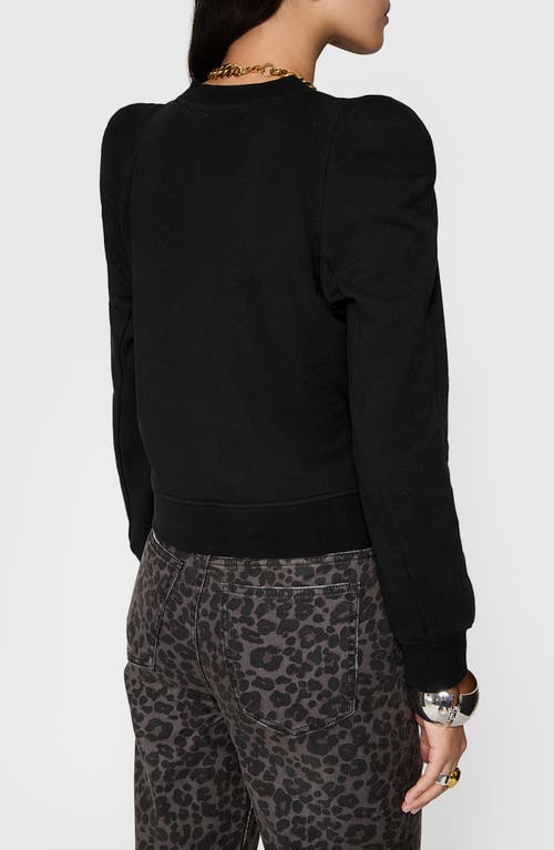 Rebecca Minkoff Jade Sculpted Sweatshirt In True Black