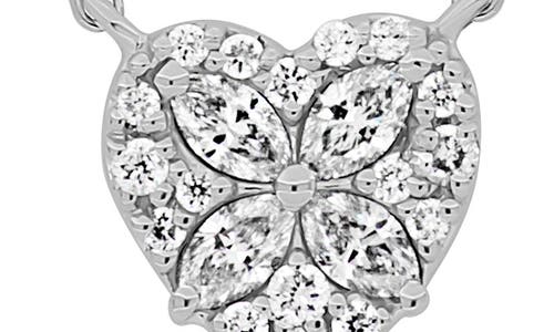 Bony Levy Mika Pavé Diamond Heart Pendant Necklace In 18k White Gold