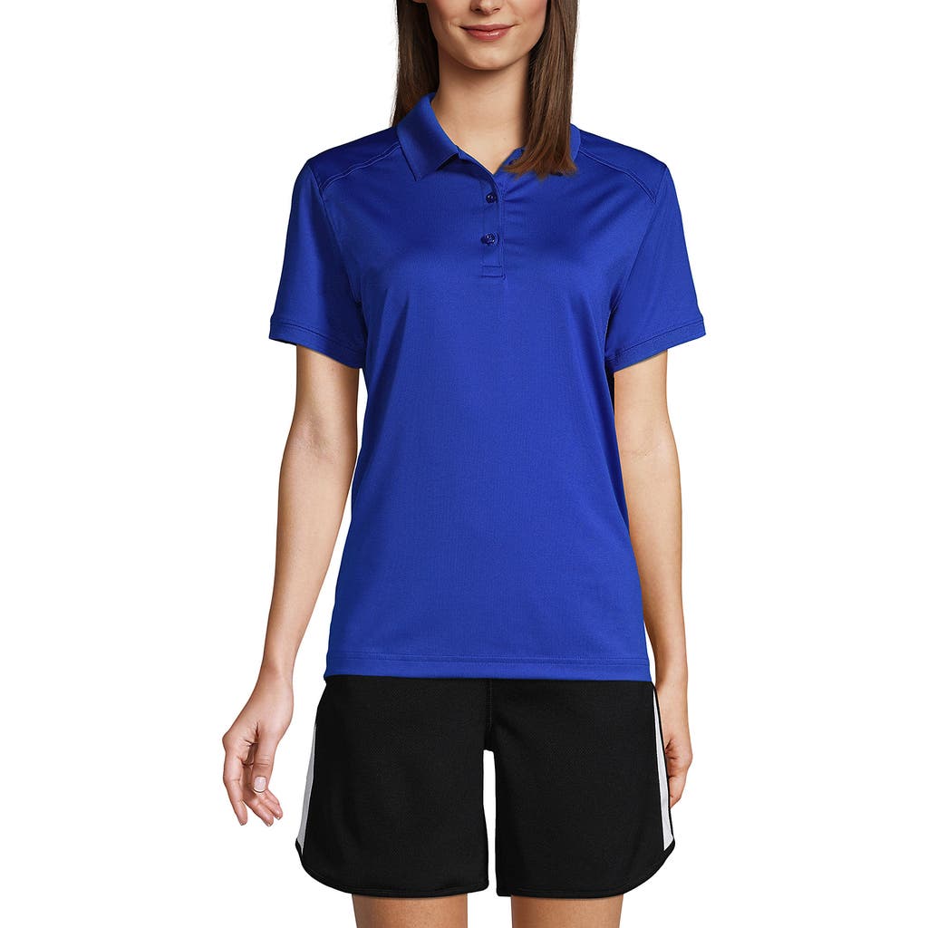 Lands' End School Uniform Young Short Sleeve Rapid Dry Polo Shirt In Cobalt