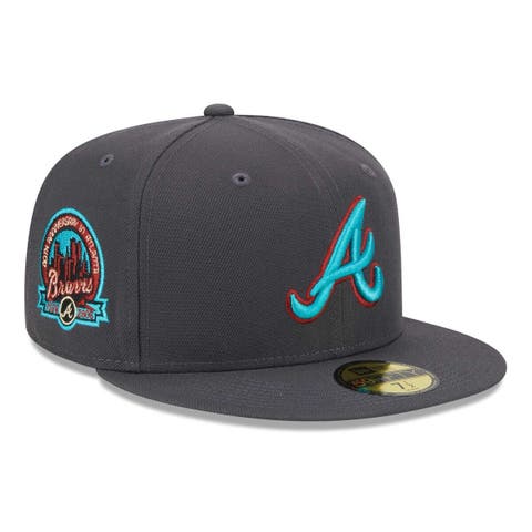 New Era Atlanta Braves Powder Blues Sky Throwback Edition 59Fifty Fitted  Hat, FITTED HATS, CAPS