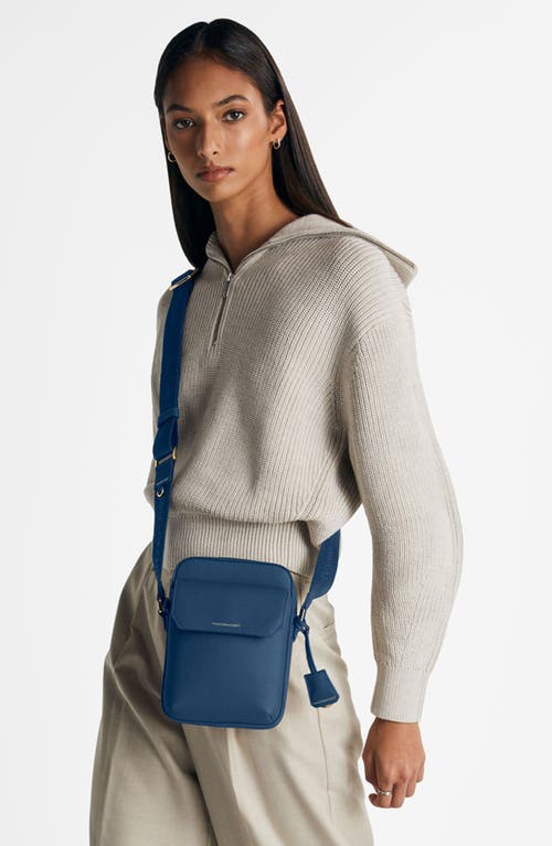 Maison De Sabre Maison De Sabré Small Leather Messenger Bag In Pacific Blue