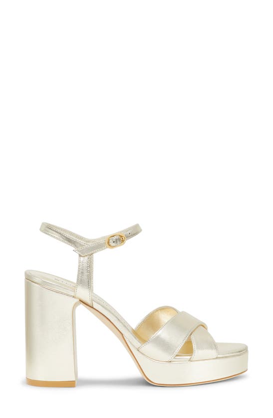 Shop Stuart Weitzman Dayna Platform Sandal In Light Gold