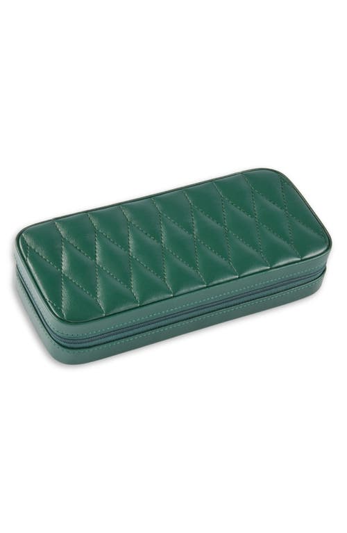 Bey-berk Cora Quilted Leather Travel Jewelry Case In Multi Color