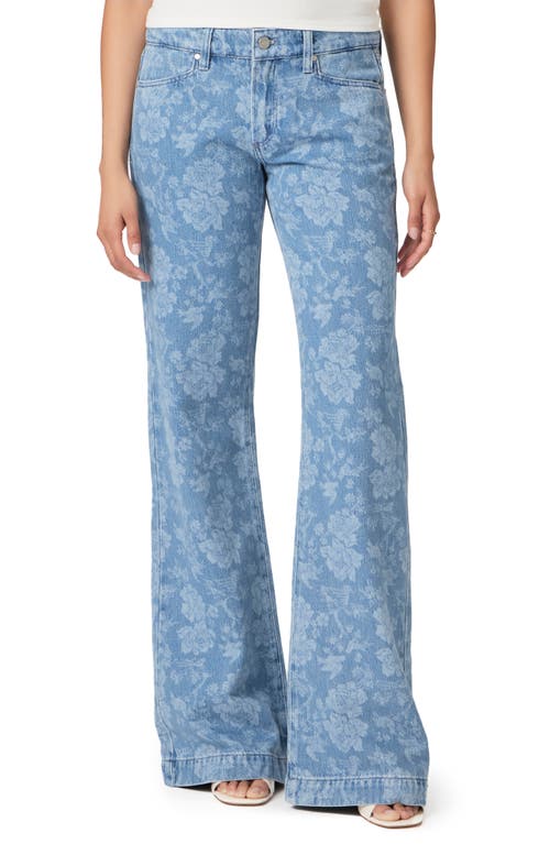 PAIGE Sonja Floral Low Rise Wide Leg Trouser Jeans Ava Jacquard Toile at Nordstrom,