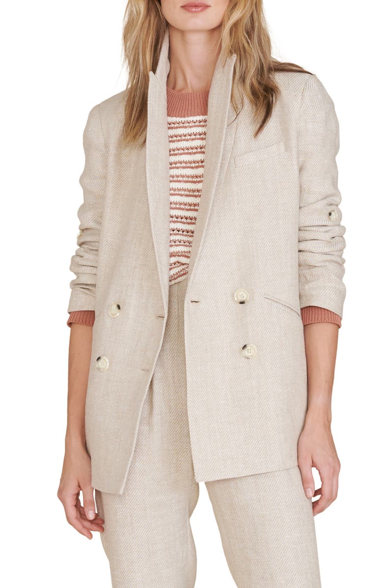 VERONICA BEARD Parineti Linen Jacket, Main, color, STONE