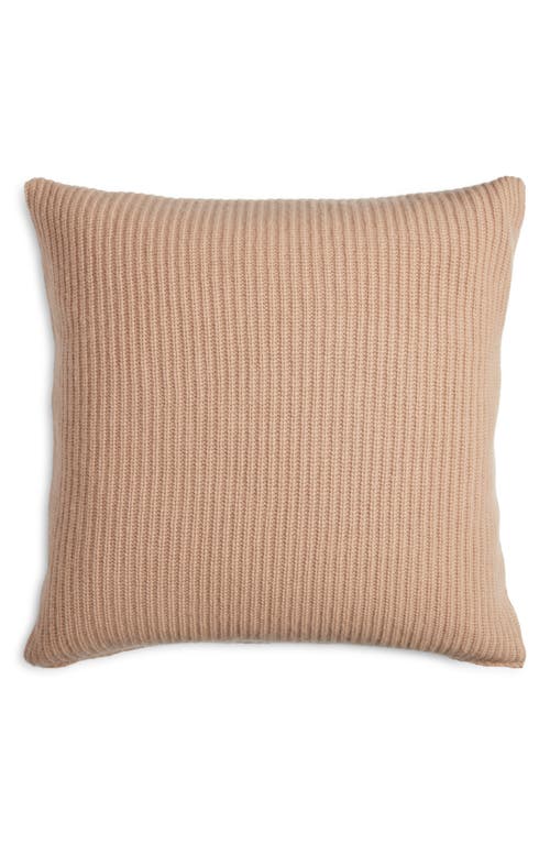 Nordstrom Rib Wool & Cashmere Accent Pillow In Camel