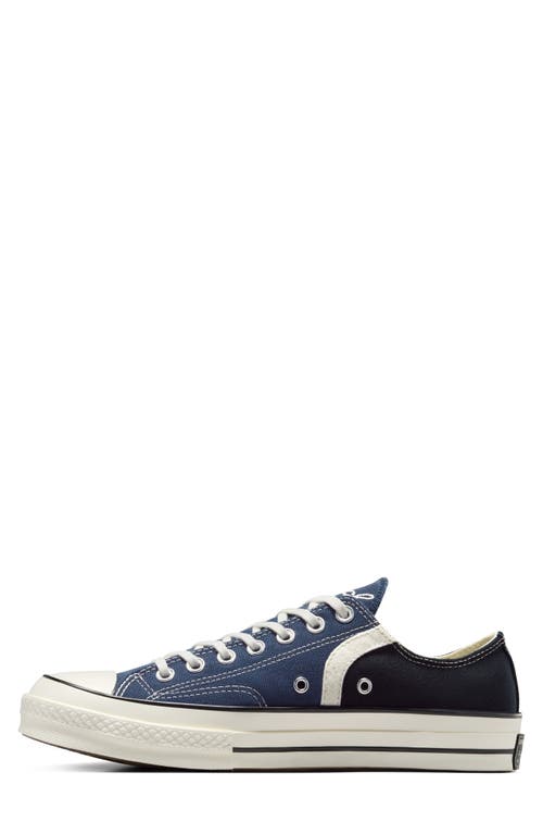 Converse Navy Chuck 70 Archival Stripes Low Top Sneakers In Navy/black/vintage White