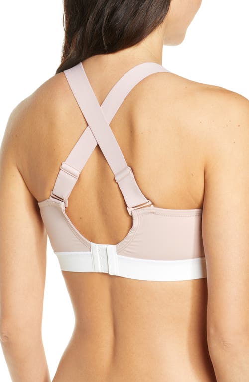 Shop Natori Dynamic Contour Underwire Sports Bra In Rose Beige/warm White