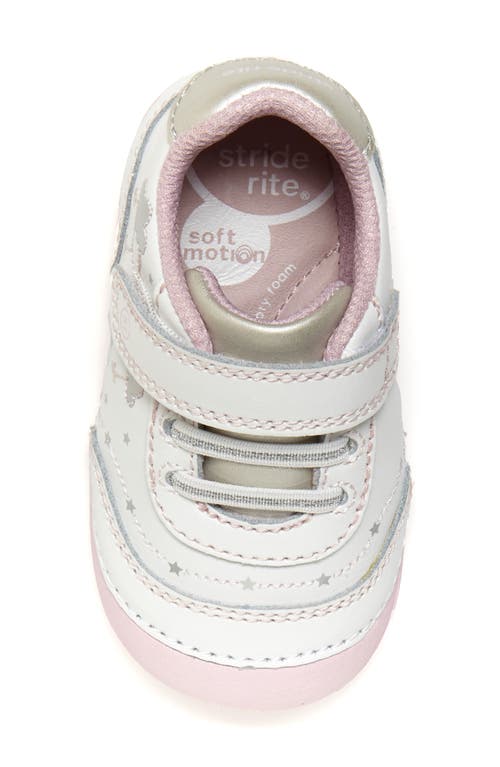 Shop Stride Rite Soft Motion™ Adalyn Sneaker In White/silver