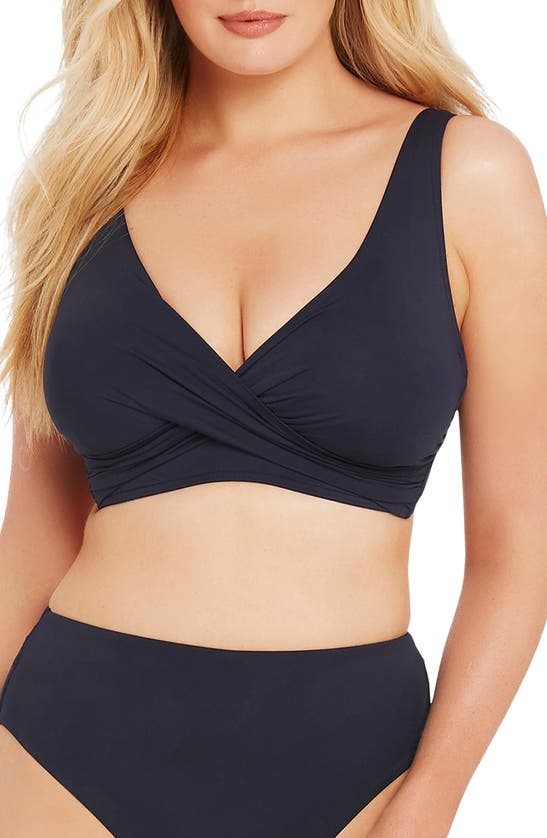 Shop Sea Level Cross Front Bra Swim Top In Night Sky