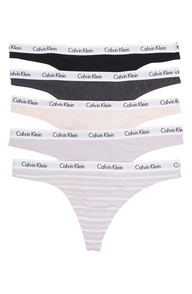 Calvin Klein Logo Thongs - Pack of 5 | Nordstromrack