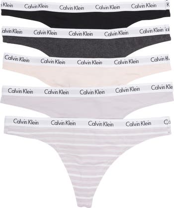 Calvin Klein Logo Thongs - Pack of 5 | Nordstromrack
