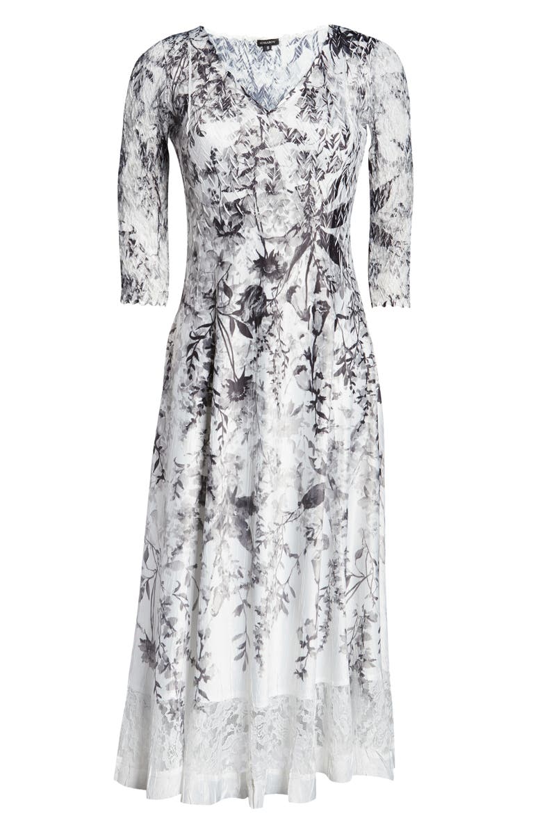 Komarov Charmeuse & Chiffon A-Line Dress, Alternate, color, 