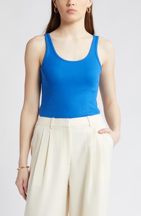 Topshop U-Neck Tank available at #Nordstrom  Scoop neck tank top, Topshop,  Top nordstrom