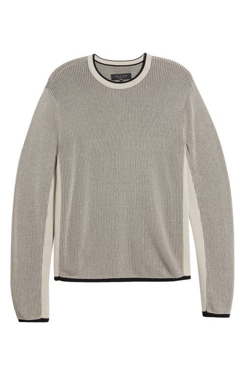 Shop Rag & Bone Harvey Crewneck Cotton Sweater In Grey