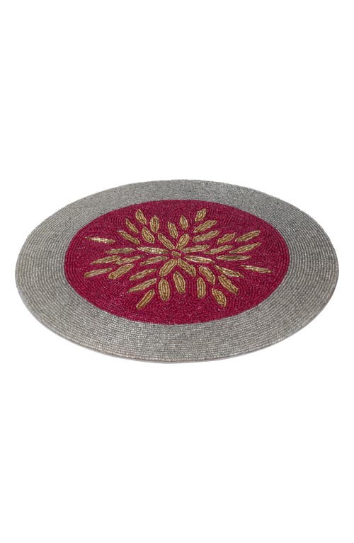 Tiramisu Beaded Placemat In Silver/gold