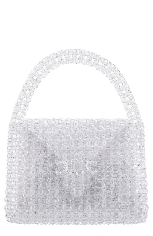 Nina Opie Beaded Satchel in Clear