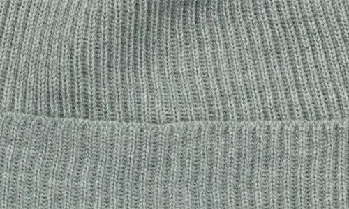Portolano Merino Wool Rib Cuff Beanie In Grey