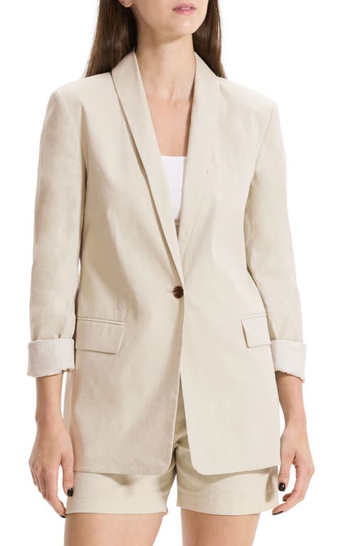 Theory Good Shawl Collar Linen Blend Blazer at Nordstrom,