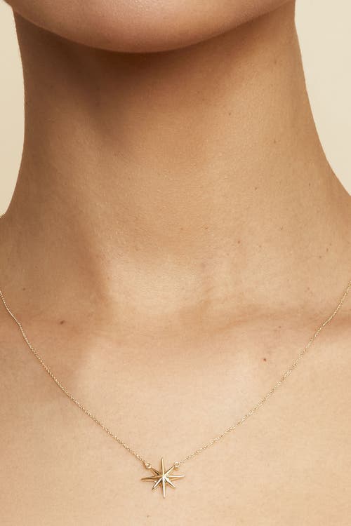 Oradina 10k Gold North Star Necklace In Yellow Gold