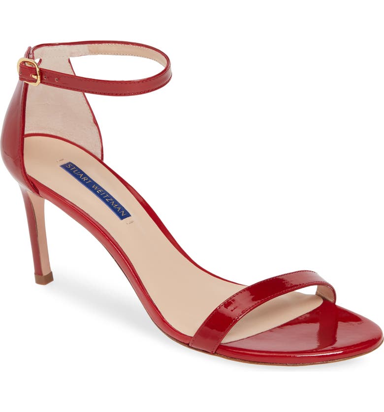 Stuart Weitzman 'Nunaked' Leather Ankle Strap Sandal (Women) | Nordstrom