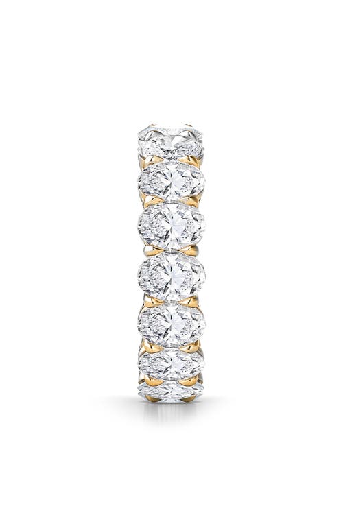 Hautecarat Oval Cut Lab Grown Diamond Eternity Band In Yellow Gold