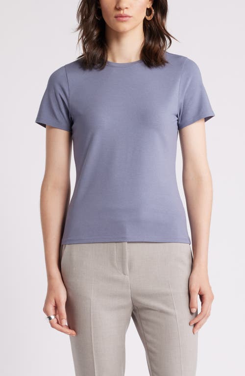 Shop Nordstrom Pima Cotton Blend Crewneck T-shirt In Grey Folkstone