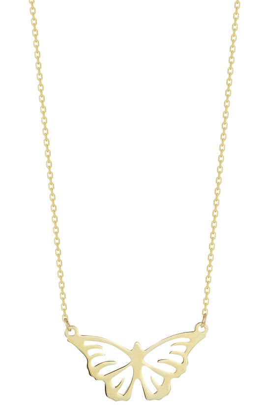 Shop Ember Fine Jewelry 14k Gold Butterfly Pendant Necklace